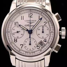 홍콩명품 [론진] 남성용 마스터 컬렉션 크로노그래프 오토매틱 화이트 다이얼 LON0444  