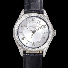 홍콩명품 [바쉐론 콘스탄틴] 남성용 피프티식스 Ref.4600E 오토매틱 1326 타입 40mm 보석/큐빅 가죽줄 실버 다이얼 vac1146  