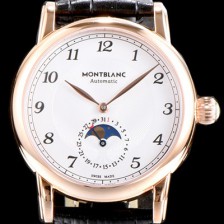 홍콩명품 [몽블랑] 남성용 박서준이 선택한 드라마 속 그 시계!! U0117327 스타 레거시 문페이즈 아이코닉 스타 컬력션 18k 로즈골드 화이트 다이얼 오토매틱 무브먼트 MON0400  