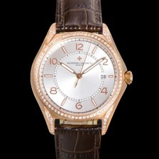 홍콩명품 [바쉐론 콘스탄틴] 남성용 피프티식스 Ref.4600E 오토매틱 1326 타입 18K 로즈골드 40mm 보석/큐빅 가죽줄 실버 다이얼 vac1149  