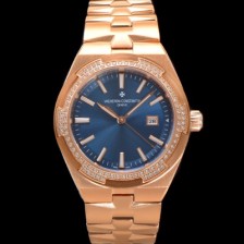 홍콩명품 [바쉐런 콘스탄틴] 여성용 오버시즈 4605V200R-B978 18K 로즈골드 오토매틱 무브먼트 35mm 블루 다이얼 vac1143  