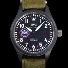 홍콩명품 [아이더블유씨]남성용 파일럿 마크 18 탑건 에디션 IW324711 오토매틱 40mm 세라믹재질 나토천/가죽줄 믹스 블랙다이얼 iwc09481  