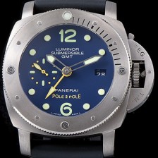 홍콩명품 [파네라이] 남성용 서브머시블 1950 3Days 지엠티 pam00719 티타늄 다이버워치 오토메틱 Cal.P 9001 무브먼트 블루 다이얼 PAN1219  