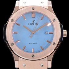 홍콩명품 [휴블렛] 남성용 클레식 퓨전 565.OX.1180.LR 논그로노형 골드 케이스 UP!! 스카이 블루 다이얼 고급스러운 18K 로즈골드 케이스 오토매틱 무브먼트 HUB0100  