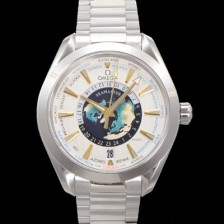 홍콩명품 [오메가] 남성용 씨마스터 220.93.43.22.99.001 아쿠아테라 150M GMT 월드타이머 43미리 오토매틱 Cal. 8938 타입 메탈줄 실버 다이얼 omg20243  