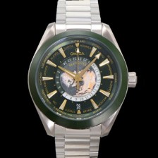 홍콩명품 [오메가] 남성용 씨마스터 220.30.43.22.10.001 아쿠아테라 150M GMT 월드타이머 43미리 오토매틱 Cal. 8938 타입 메탈줄 그린 다이얼 omg20241  