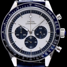 홍콩명품 [오메가] 남성용 스피드마스터 화이트블루 다이얼 일본쿼츠 OMG00012  