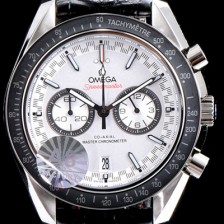 홍콩명품 [오메가] 남성용 스피드마스터 329.33.44.51.04.001 레이싱 코-액시얼 마스터 크로노미터 타키미터 크로노그래프 화이트 다이얼 일본 수입산 쿼츠 무브먼트 OMG00003  