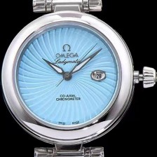 홍콩명품 [오메가] 여성용 드빌 레이디메틱 신제품!! 425.33.34.20.05.001 물결무늬 입체형 블루 다이얼 브레이슬릿 오토매틱 무브먼트 OMG0031  