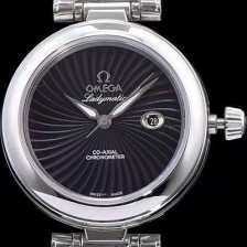 홍콩명품 [오메가] 여성용 드빌 레이디메틱 신제품!! 425.30.34.20.01.001 물결무늬 입체형 블랙 다이얼 브레이슬릿 오토매틱 무브먼트 OMG0030  