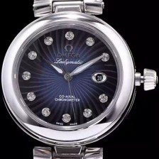 홍콩명품 [오메가] 남성용 드빌 신형 레이디매틱!! 425.32.34.20.56.001 입체형 블루 다이얼 쥬얼 다이아몬드 인덱스 오토매틱 무브먼트 OMG0031  