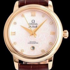 홍콩명품 [오메가] 여성용 드빌 424.12.33.20.55 18k 옐로골드 자게 화이트 다이얼 오토매틱 무브먼트 OMG0015  