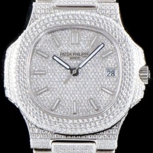 홍콩명품 [파텝필립] 남성용 파텍필립 5719/10G-010 노틸러스 스위프 세컨즈 럭셔리한 최상급쥬얼 다이아몬드 풀 셋팅 브레이슬릿 Cal.324 S C 오토매틱 무브먼트 PAT0105  