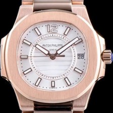홍콩명품 [파텍필립] 여성용 노틸러스 7011/1G-001 하이엔드 최고급형 18k 로즈골드 화이트 텍스쳐 다이얼 브레이슬릿 스위스 정품 쿼츠 무브먼트 PAT0100  