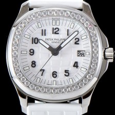 홍콩명품 [파텝필립] 남성용 아쿠아넛 5067A-024 루체 시리즈 Upgrade!! 스와로브 다이아몬드 셋팅 베젤 3D 화이트 와플 다이얼 E23-250 S C 쿼츠 무브먼트 PAT0152  