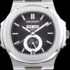 홍콩명품 [파텝필립] 남성용 파텍필립 신형 노틸러스 데이데이트 문페이즈 진 그레이 텍스쳐드 다이얼 기계식 자동형 무브먼트 PAT0132  