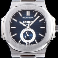 홍콩명품 [파텝필립] 남성용 파텍필립 신형 노틸러스 데이데이트 문페이즈 블루 텍스쳐드 다이얼 기계식 자동형 무브먼트 PAT0134  