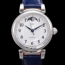 홍콩명품 [아이더블유씨]여성용 다빈치 IW459306 오토매틱 문페이즈 36mm 18K 로조골드 다이아몬드베젤가죽줄 화이트다이얼 iwc81539  