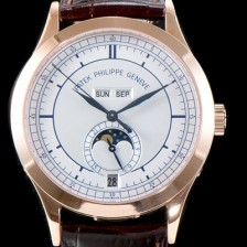 홍콩명품 [파텍필립] 남성용 컴플리케이션 5396R 에뉴얼 캘린더 39MM UP!! 데이-데이트 문페이즈 18K 로즈골드 케이스 화이트 다이얼 Cal.324 S C 오토매틱 무브먼트 PAT0114  