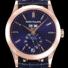 홍콩명품 [파텍필립] 남성용 컴플리케이션 5396R-014 에뉴얼 캘린더 39MM UP!! 데이-데이트 문페이즈 18K 로즈골드 케이스 네이비 다이얼 Cal.324 S C 오토매틱 무브먼트 PAT0150  