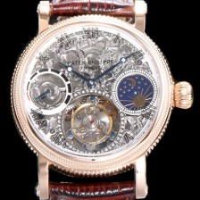 홍콩명품 [파텍필립] 남성용 그렌드 컴플리케이션 18k 로즈골드 문페이즈 세귤 리얼 투어빌론 최상급 쥬얼 다이아몬드 베젤 스켈레톤 다이얼 PAT0404  