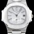 홍콩명품 [파텝필립] 남성용 노틸러스 최신버전 업그레이드형!! "스몰 세컨즈-데이트" 화이트 텍스쳐드 다이얼 브레이슬릿 Cal. 324 자동형 무브먼트 PAT0020  