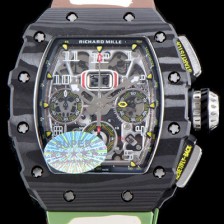 홍콩명품 [리차드밀레] 남성용 오토매틱 플라이백 RM11-03 오버사이즈 데이트 크로노그래프레드 포지드 카본 케이스 스켈레톤 다이얼 오토매틱 무브먼트 RIC0241  