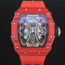 홍콩명품 [리차드밀레] 남성용 뚜르비용 RM53-01 파블로 맥도너우 레드 카본 TPT 스켈레톤 다이얼 오토매틱 무브먼트 RIC0401  