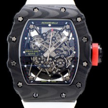 홍콩명품 [리차드밀레] 남성용 라파엘 나달 RM35-02 파트너십 기념 에디션!! 칼리버 RMAL1 100% 포지드 카본 케이스 스켈레톤 다이얼 오토매틱 무브먼트 RIC0400  