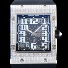 홍콩명품 [리차드밀레] 남성용 최신버전 리차드밀 RM016 다이아몬드 엑스트라 플랫!! 수공 맞물림 형식의 쥬얼세팅 스켈레톤 다이얼 오토매틱 무브먼트 RIC0201  