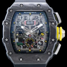 홍콩명품 [리차드밀레] 남성용 오토매틱 플라이백 RM11-03 오버사이즈 데이트 크로노그래프레드 포지드 카본 케이스 스켈레톤 다이얼 오토매틱 무브먼트 RIC0400  
