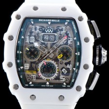 홍콩명품 [리차드밀레] 남성용 최신버전 업그레이드형 RM011 화이트 세라믹 오버사이즈 데이트 스켈레톤 다이얼 오토매틱 무브먼트 RIC0410  
