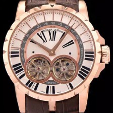 홍콩명품 [로저드뷔] 남성용 엑스칼리버 아시안 오토매틱 화이트 다이얼 47mm ROG4221  