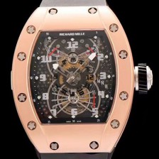 홍콩명품 [리차드밀레] 남성용 RM022 스켈레톤 다이얼 블랙 러버 스트랩 오토매틱 무브먼트 RIC0402  