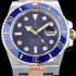 홍콩명품 [로렉스] 남성용 서브마리너 116613LB-97203 다이아몬드 인덱스 블루 다이얼 18K 옐루골드 포금 2836-2 오토매틱 무브먼트 ROL0114  