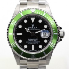 홍콩명품 [로렉스] 남성용 업그레이드된!!서브마리너 데이트 16610LV-93250 그린 알루미늄 베젤 블랙 다이얼 브레이슬릿 스위스 Cal.3135 오토매틱 무브먼트 ROL0323  