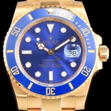 홍콩명품 [로렉스] 남성용 서브마리너116618LB-97208 블루 세라믹 베젤 18k 옐루골드 블루 다이얼 브레이슬릿 ETA 2836-2 오토매틱 무브먼트 ROL0343  