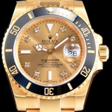 홍콩명품 [로렉스] 남성용 서브마리너116613-LN 블랙 세라믹 베젤 18k 옐루골드 도금 엘루골드 다이얼 브레이슬릿 ETA 2836-2 오토매틱 무브먼트 ROL0340  