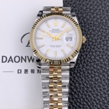 홍콩명품 [로렉스] 남성용 1:1 퀄리티 데이져스트 126333 최상위 고가형제품!! 41mm고급스러운 18K 옐로우골드 포금 화이트 다이얼 오토매틱 무브먼트 ROL12303  