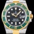 홍콩명품 [로렉스] 남성용 New 업그레이드형!! 서브마리너 116613-LN-97203 데이트 투톤콤비 그린 세라믹 베젤UP!! 고급스러운 18K 옐로우골드 콤비 블랙 다이얼 브레이슬릿 오토매틱 무브먼트 ROL0534  