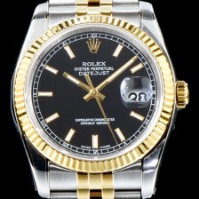 홍콩명품 [로렉스] 남성용 1:1퀄리티!! 데이져스트 116233 오이스터 36mm 18K 옐로우골드 블랙 다이얼 쥬빌리 브레이슬릿 칼리버 3135타입 오토매틱 무브먼트 ROL0300  