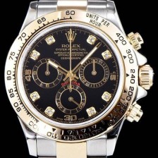 홍콩명품 [로렉스] 남성용 최상급 퀄리티 데이토나 116503 18K 옐로골드 포금 제품!! 크로노그래프 쥬얼 다이아몬드 인덱스 18K 옐로골드 투톤 콤비 제품 블랙 다이얼 오토매틱 무브먼트 ROL0301  