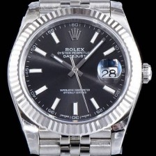 홍콩명품 [로렉스] 남성용 데이저스트 II 126334 블랙 다이얼 야광 스틱 인덱스 스틸 브레이슬릿 오토매틱 무브먼트 ROL0302  