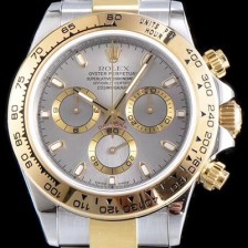 홍콩명품 [로렉스] 남성용 신형 데이토나 모델 업데이트!! 116523-78593 크로노그래프 18k 옐로골드 투톤 콤비 그레이 썬더스트 다이얼 야광 인덱스 오토매틱 무브먼트 ROL0310  