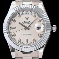 홍콩명품 [로렉스] 남성용 데이데이트 2 다이아몬드 인덱스 화이트 다이얼 ROL0101  