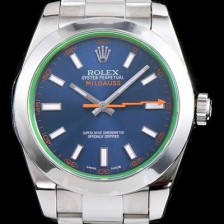 홍콩명품 [로렉스] 남성용 밀가우스 스틸 116400-GV-72400 그린코팅 블루다이얼 야광 스틱 인덱스 오토매틱 무브먼트 ROL0303  
