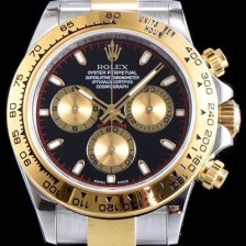 홍콩명품 [로렉스] 남성용 신형 데이토나 모델 업데이트!! 크로노그래프 18k 옐로골드 투톤 콤비 블랙 다이얼 야광 인덱스 오토매틱 무브먼트 ROL0312  