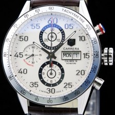 홍콩명품 [태그호이어] 남성용 까레라 칼리버 16 크로노그래프 화이트 다이얼 오토매틱 무브먼트 TAG0200  