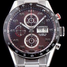 홍콩명품 [태그호이어] 남성용 TOP Grade Quality 까레라 크로노그래프 오토매틱 타키메터 브라운다이얼 TAG0100  