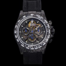 홍콩명품 [로렉스]남성용 데이토나 포지드카본 40mm 크로노그래프 오토매틱 Cal.4130 무브먼트 스켈레톤 다이얼 rol5372  